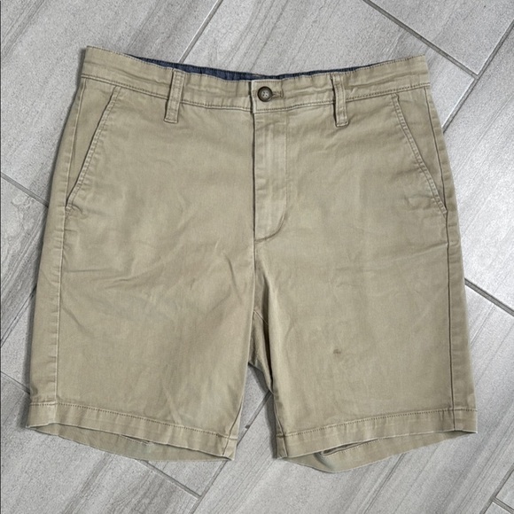 Nautica Tan Flat Front Shorts Lightweight Casual - Picture 1 of 9